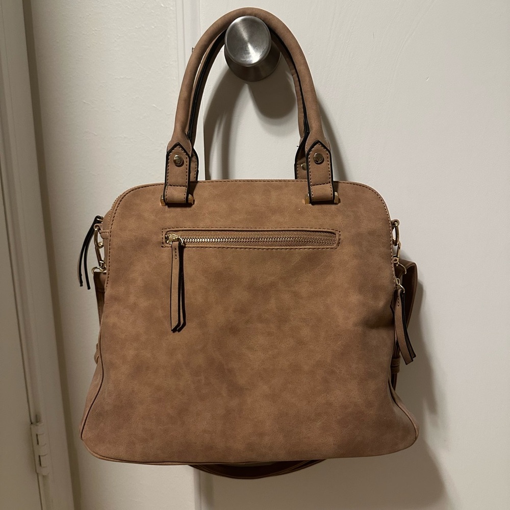 Faux suede woven design purse - Picture 2 of 6